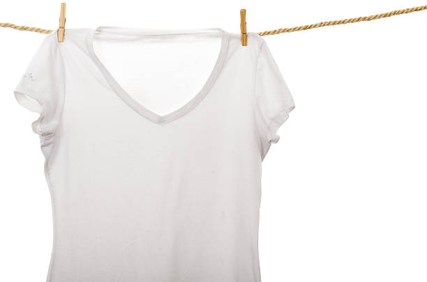 istock white tshirt hanging on a rope clothesline 464475244