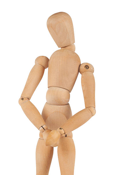 istock Manikin figure is ashamed about something 464475290