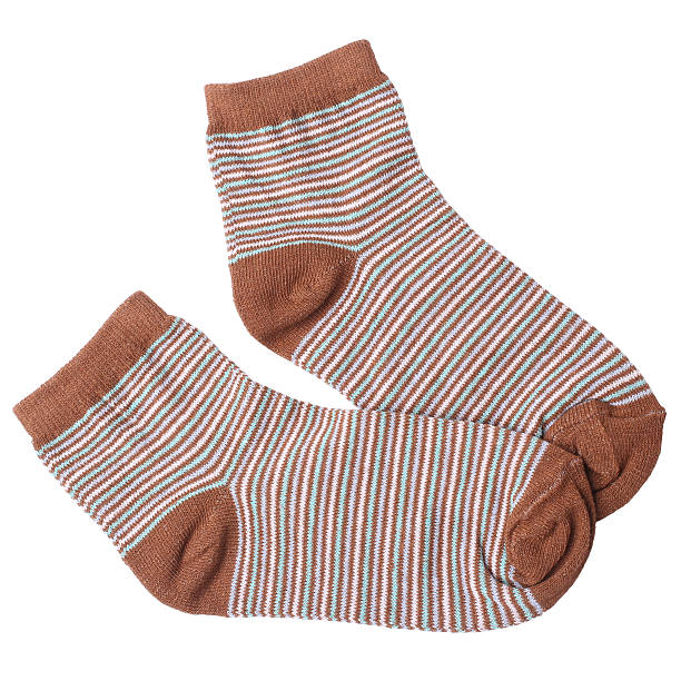 istock Pair of child's striped socks 464480948