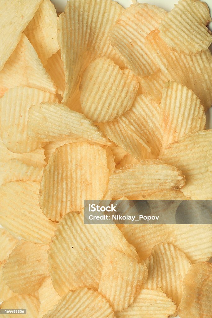 Potato chips. Texture of potato chips close-up. 2015 Stock Photo