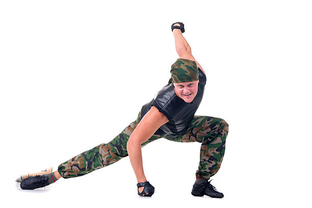 istock Soldiers in camouflage uniforms, isolated on white background 464486406