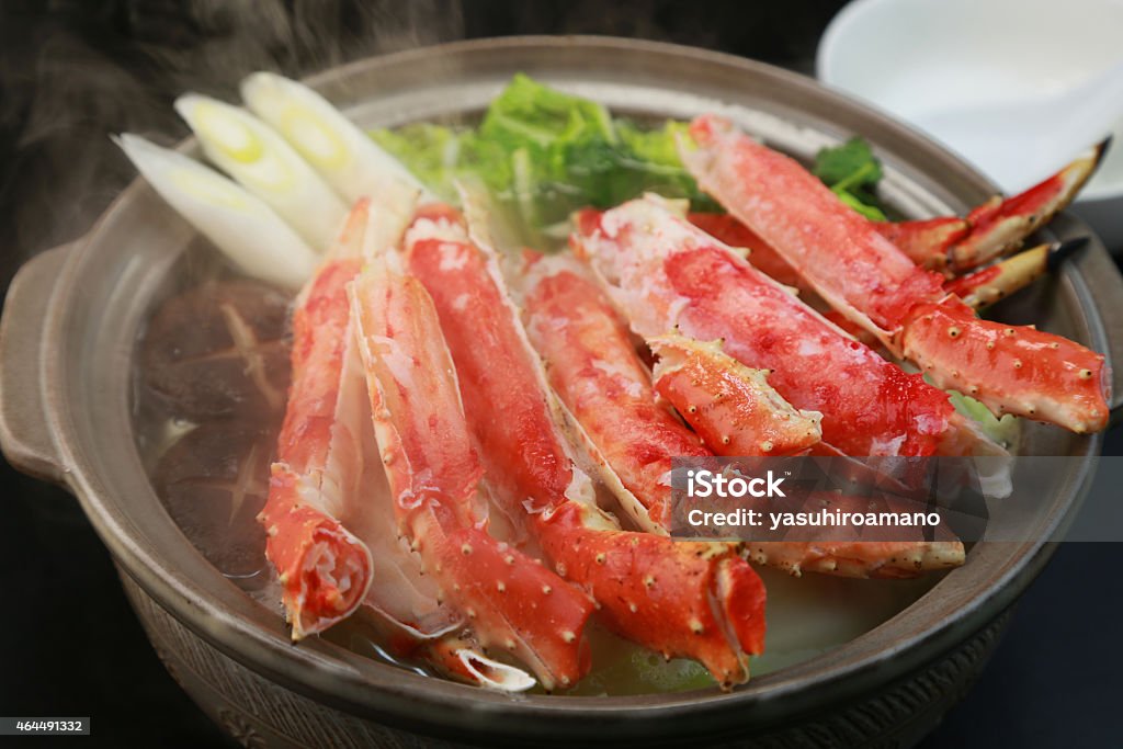 鍋料理のカニ - 海鮮 カニのロイヤリティフリーストックフォト