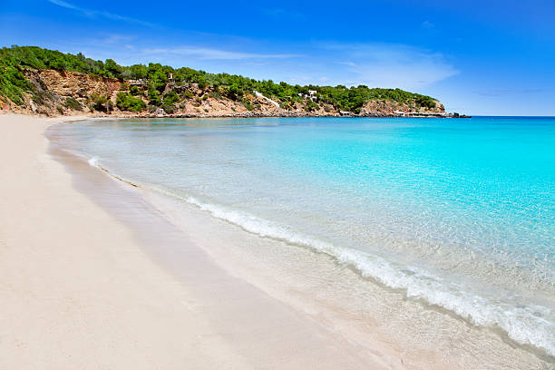 istock Cala Llenya in Ibiza with turquoise water in Balearic 464492278
