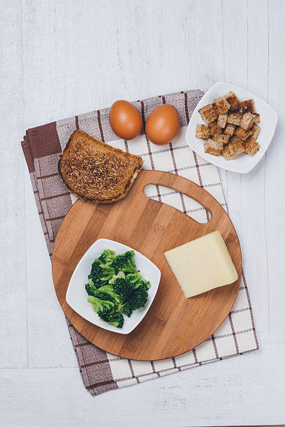 Fresh breakfast ingredients stock photo