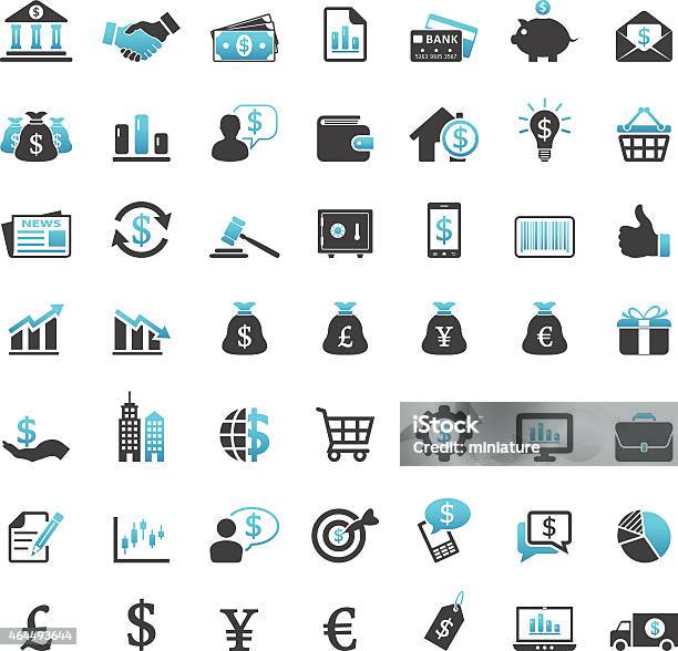 Finance Icons Stock Illustration - Download Image Now - Bank - Financial Building, Credit Card, Currency