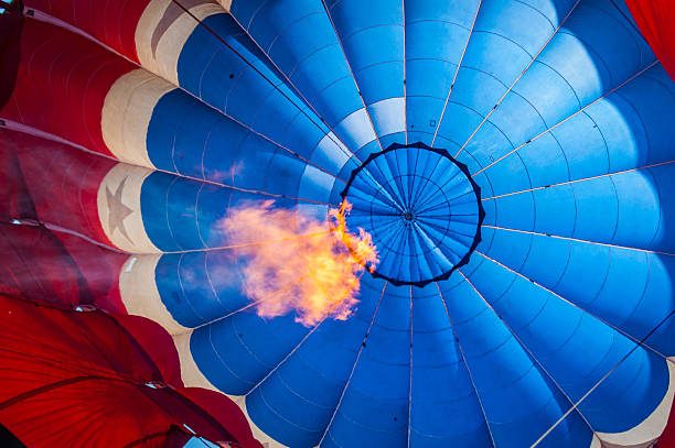 istock Inside of a hot air balloon with flame 464496590