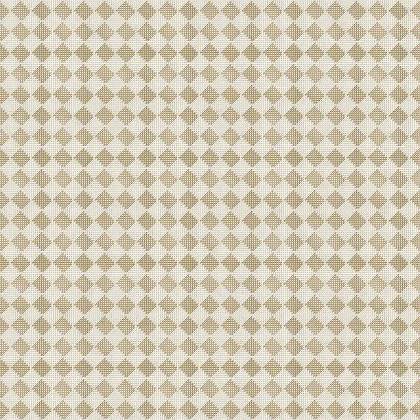 przekątna beżowy bezszwowa tkanina tekstura wzór - wallpaper textile retro revival tartan stock illustrations