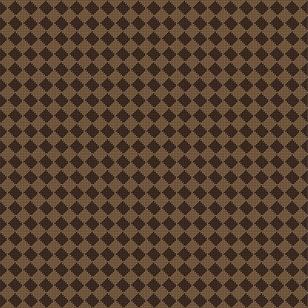 przekątna beżowy, brązowy tekstura bez szwu tkanina wzór - wallpaper textile retro revival tartan stock illustrations