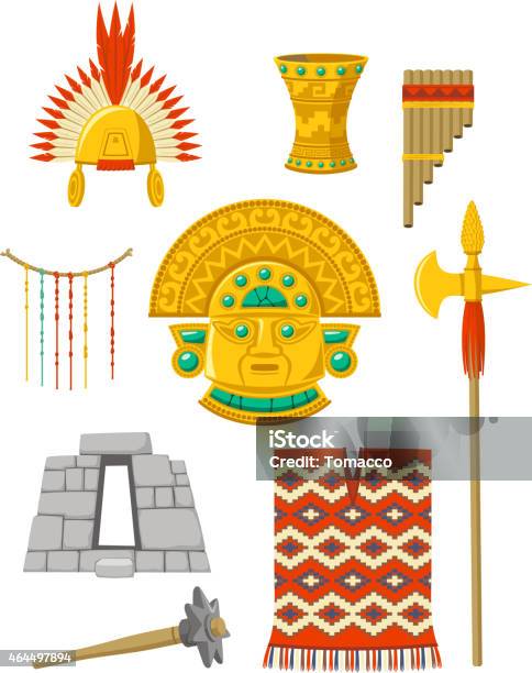 Inca Empire Icon Set Stock Illustration - Download Image Now - Inca, Peru, Empire