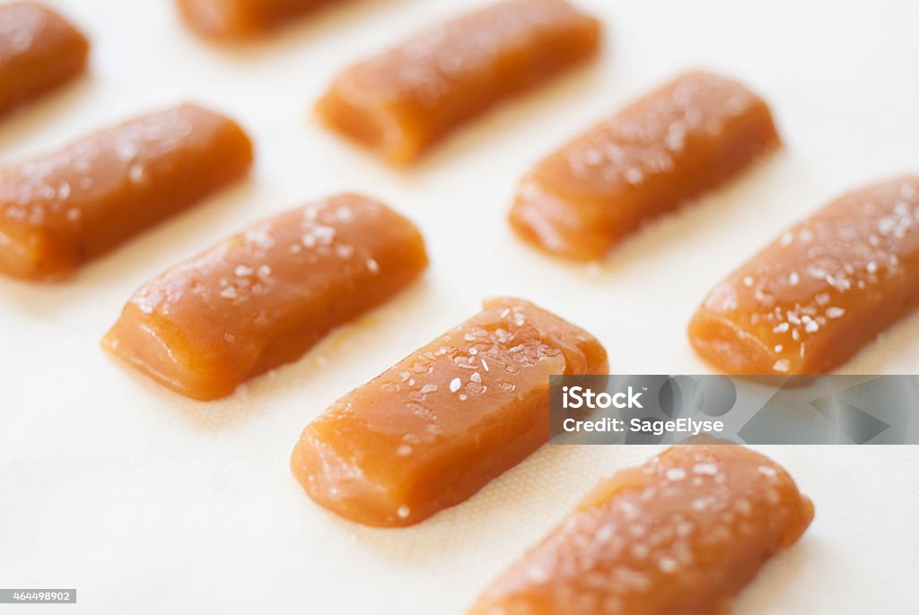 caramels Homemade salted caramel candy bites Homemade Stock Photo