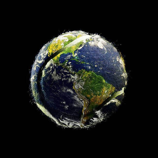 地球とテニスボール - tennis ball ball isolated sport ストックフォトと画像