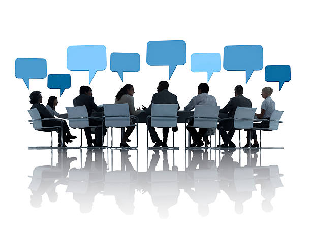 istock Business People Discussing Around The Conference Table And Speec 464502434