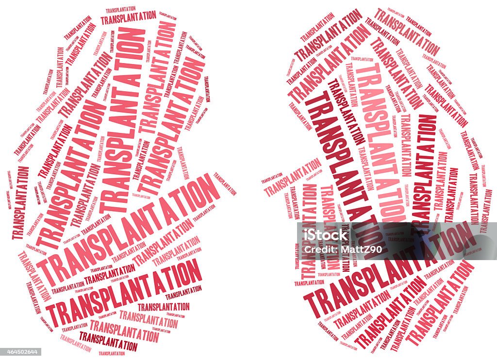 Kidney transplantation. Word cloud illustration. Organ Donation Stock Photo