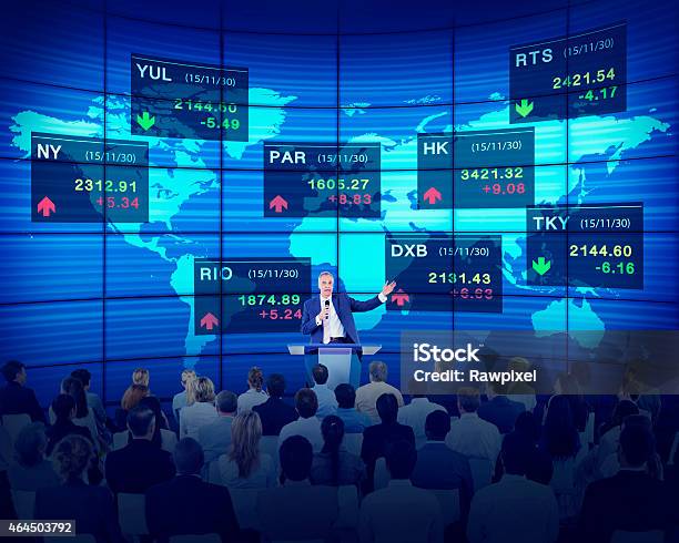 Business People Corporate Seminar Stock Exchange Finance Concept Stock Photo - Download Image Now