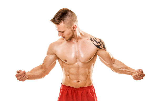 corpo perfeição - human muscle abdominal muscle men exercising - fotografias e filmes do acervo