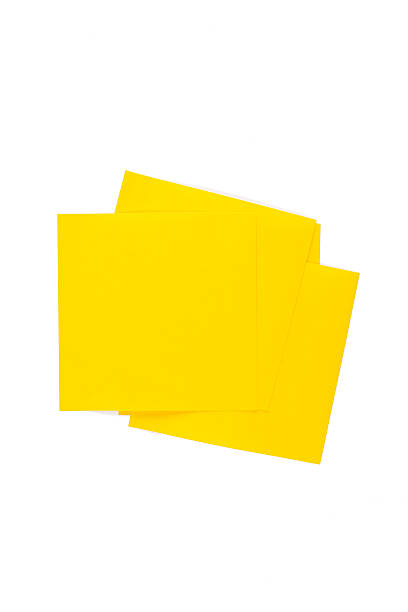 istock four yellow sticker on a white background 464507388