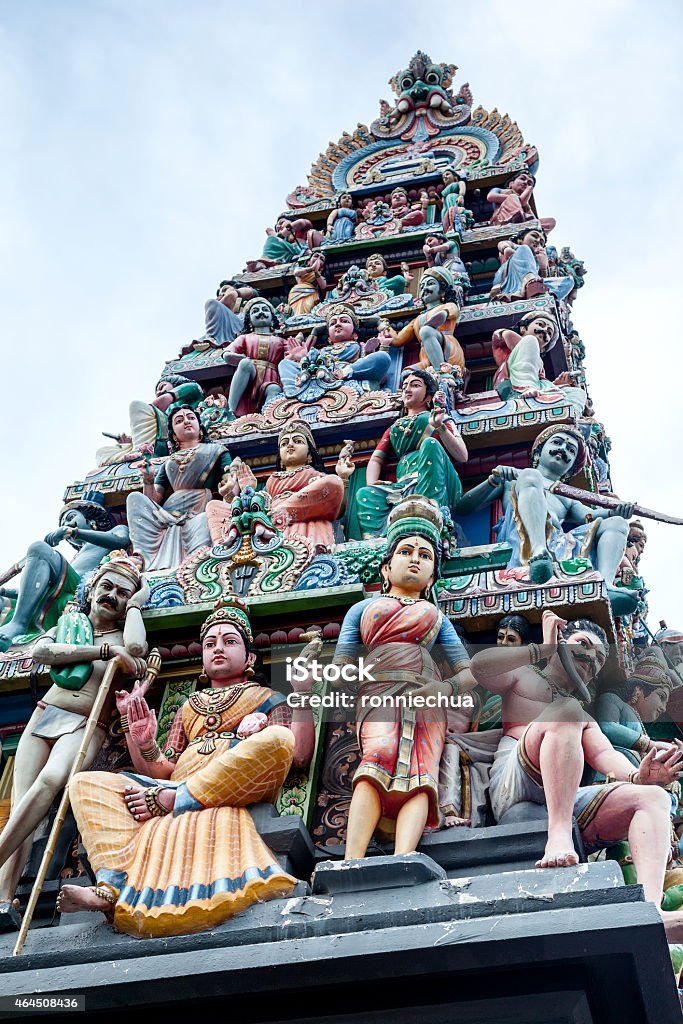 Sri Mariamman Hindu Temple in Singapore Chinatown Sri Mariamman Hindu Temple on South Bridge Road in the Chinatown District of Singapore. 2015 Stock Photo