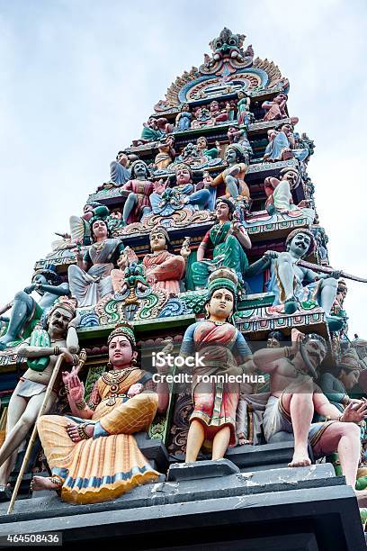 Sri Mariamman Hindu Temple In Singapore Chinatown Stock Photo - Download Image Now - 2015, Ancient, Architecture