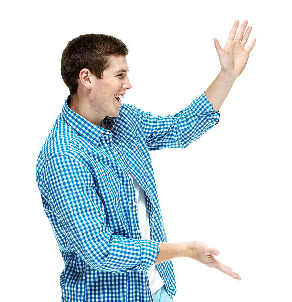 istock Cheerful man standing with casual clothes 464513045