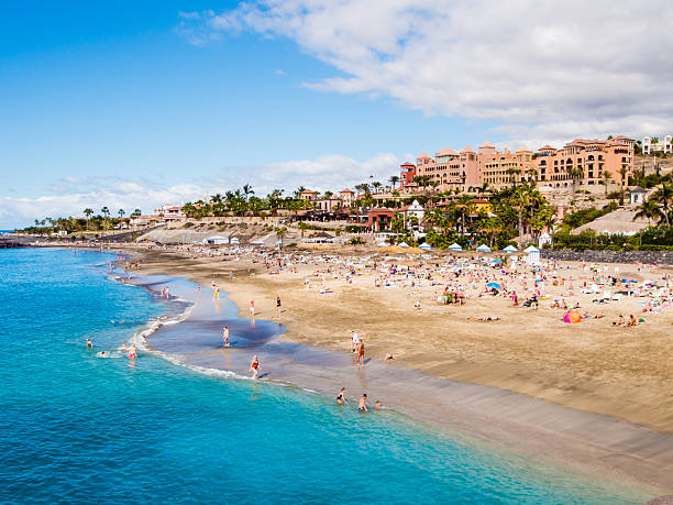 istock Beautiful seaside view of El Duque beach, Costa Adeje 464513138