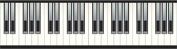 Vector illustration of Piano keys - VECTOR