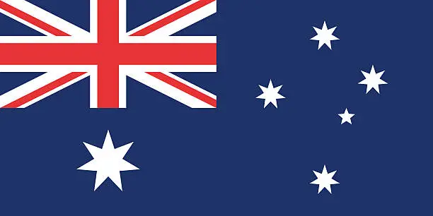 Vector illustration of Flag of Australia