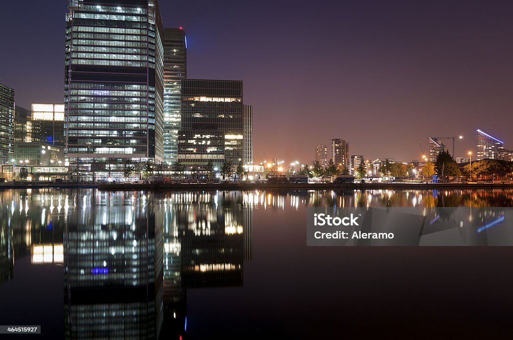 Skyline di Canary Wharf - Foto stock royalty-free di Acciaio