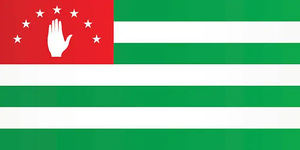 Vector illustration of Flag of Abkhazia