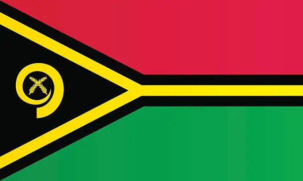 Vector illustration of Flag of Vanuatu