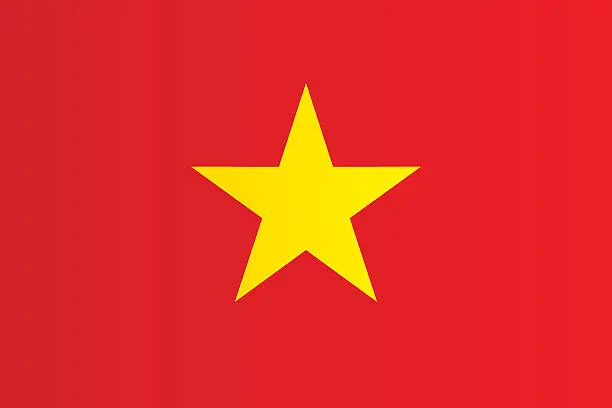 Vector illustration of Flag of Vietnam