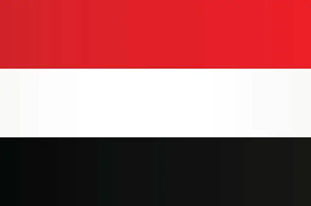 Vector illustration of Flag of Yemen