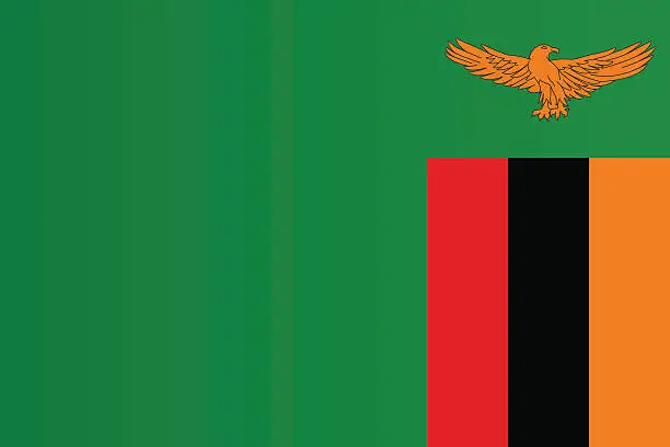 Vector illustration of Flag of Zambia