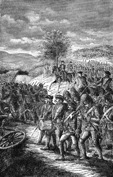 istock Burgoyne`s army marching to Saratoga 464517466