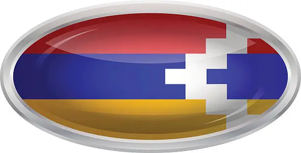Vector illustration of Flag of Nagorno-Karabakh Republic