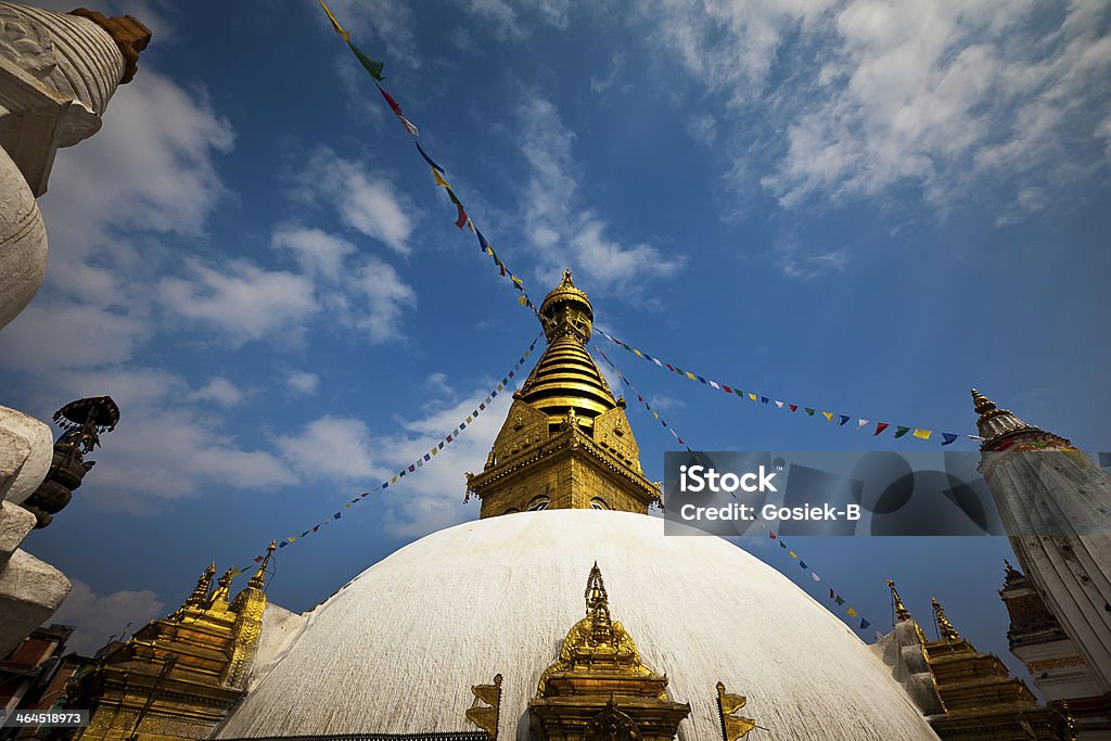 Swayambhunath Stupa, Kathmandu, Nepal - Foto stock royalty-free di Ambientazione tranquilla