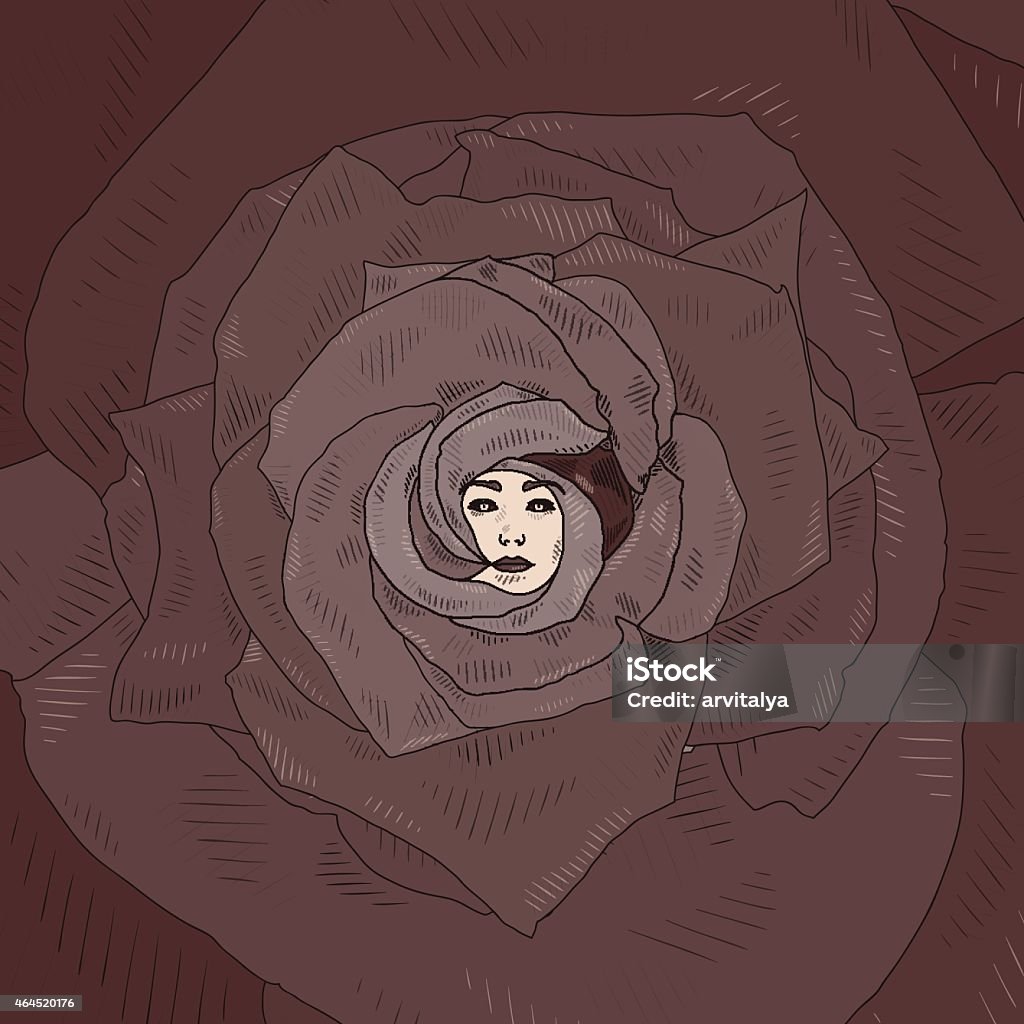 Cartoon Roses Abstract Vector Illustration With Abstract Cartoon Rose Stock Illustration ...