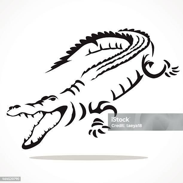 Crocodile Graphic Stock Illustration - Download Image Now - 2015, Animal, Animal Body Part