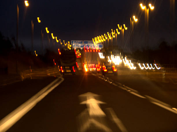 istock traffic headlight night A1 motorway Yorkshire uk 464521378