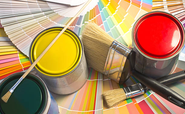 Paint samples. stock photo