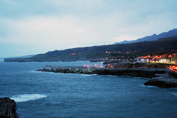 istock Llanes harbour at night, Asturias, Northern Spain 464524257