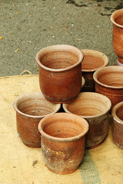 istock close up old flower clay pot 464524908