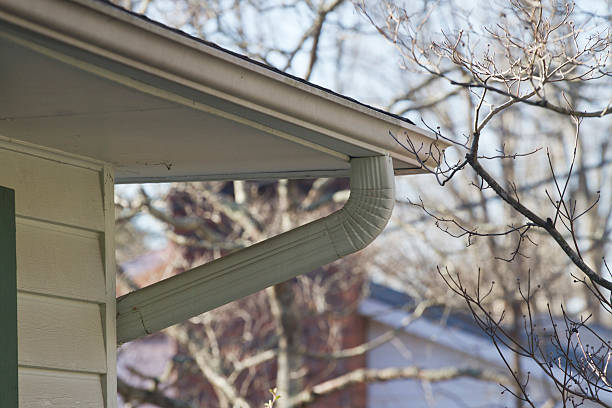 Rain Gutter stock photo