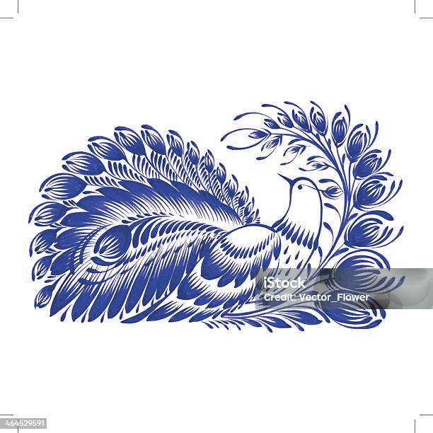 Floral Decorative Ornament Peacock Stock Illustration - Download Image Now - Peacock, Tree, Watercolor Painting