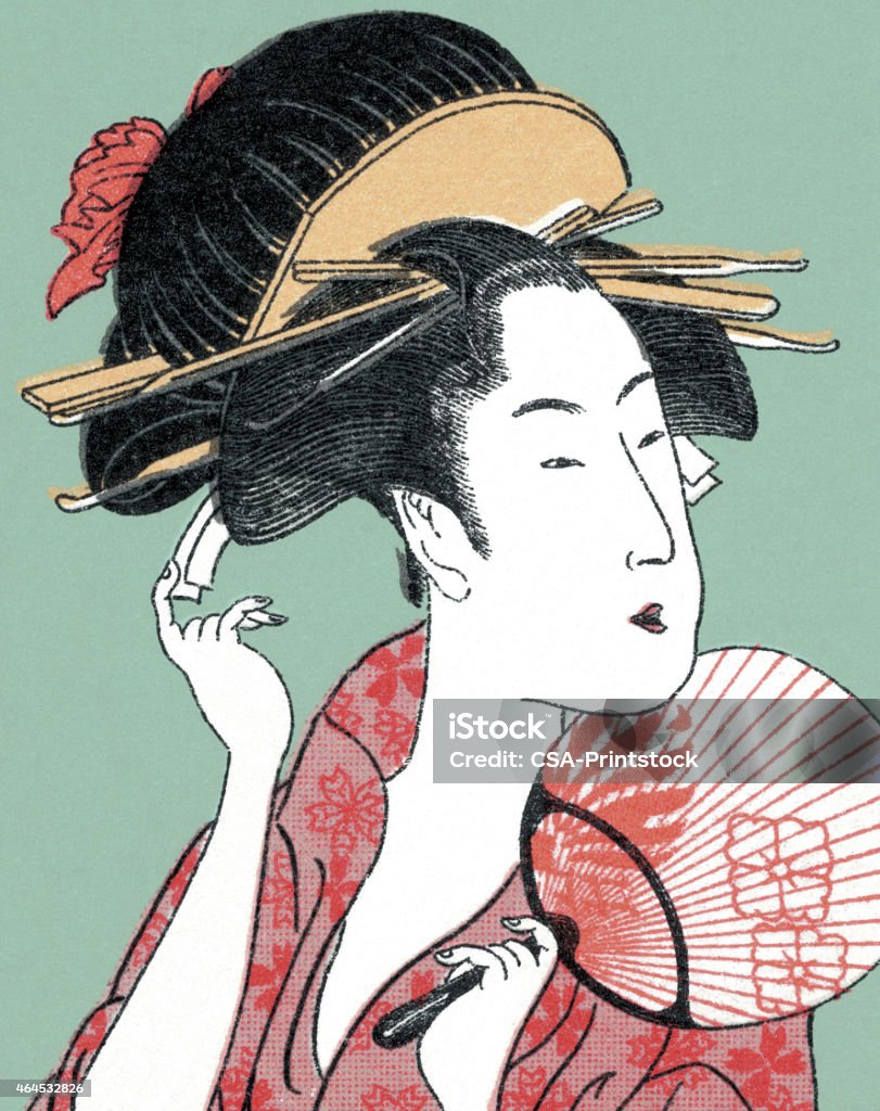 Asiatische Frau - Lizenzfrei Mode Stock-Illustration