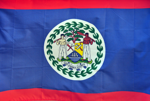 Belize City, Belize: Belizean flag - photo by M.Torres