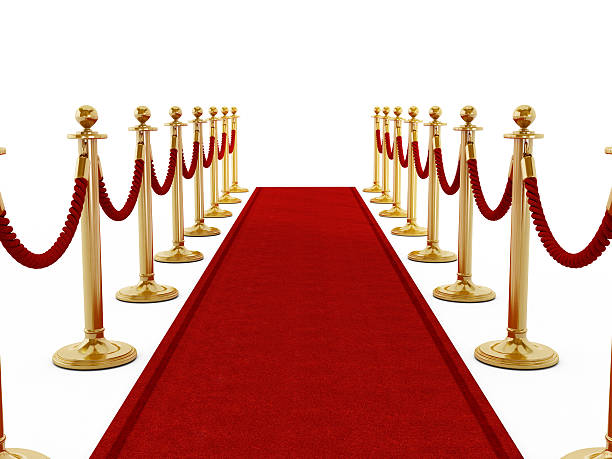 istock Red carpet and velvet ropes 464542684