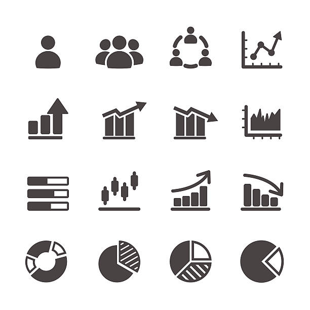 infographic and chart icon set, vector eps10 vector art illustration