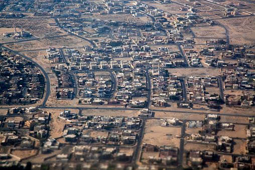 Aerial view on medina of city Fes, Morocco