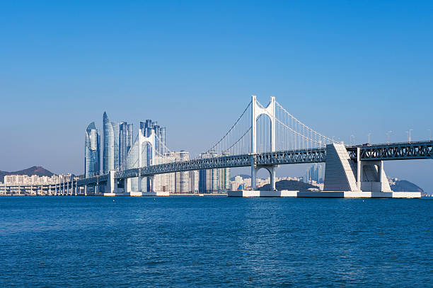 Gwangan bridge and Haeundae in Busan,