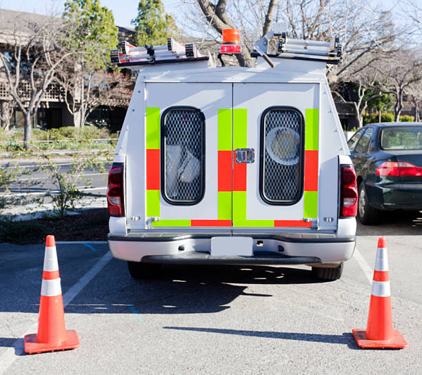 istock Utility Truck with Safety Cones 464549304